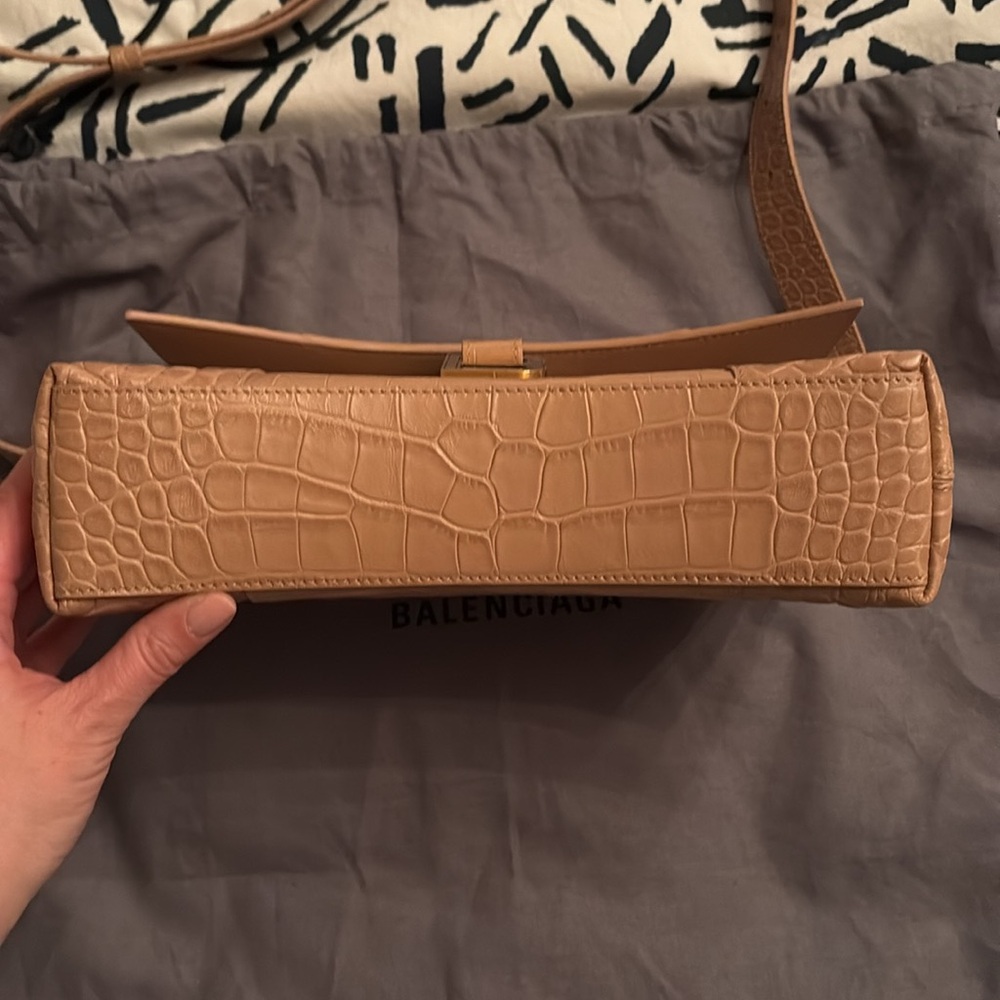 PRICE DROP! EUC Balenciaga XS Downtown Croc-Embossed Bag - Picture 6 of 9